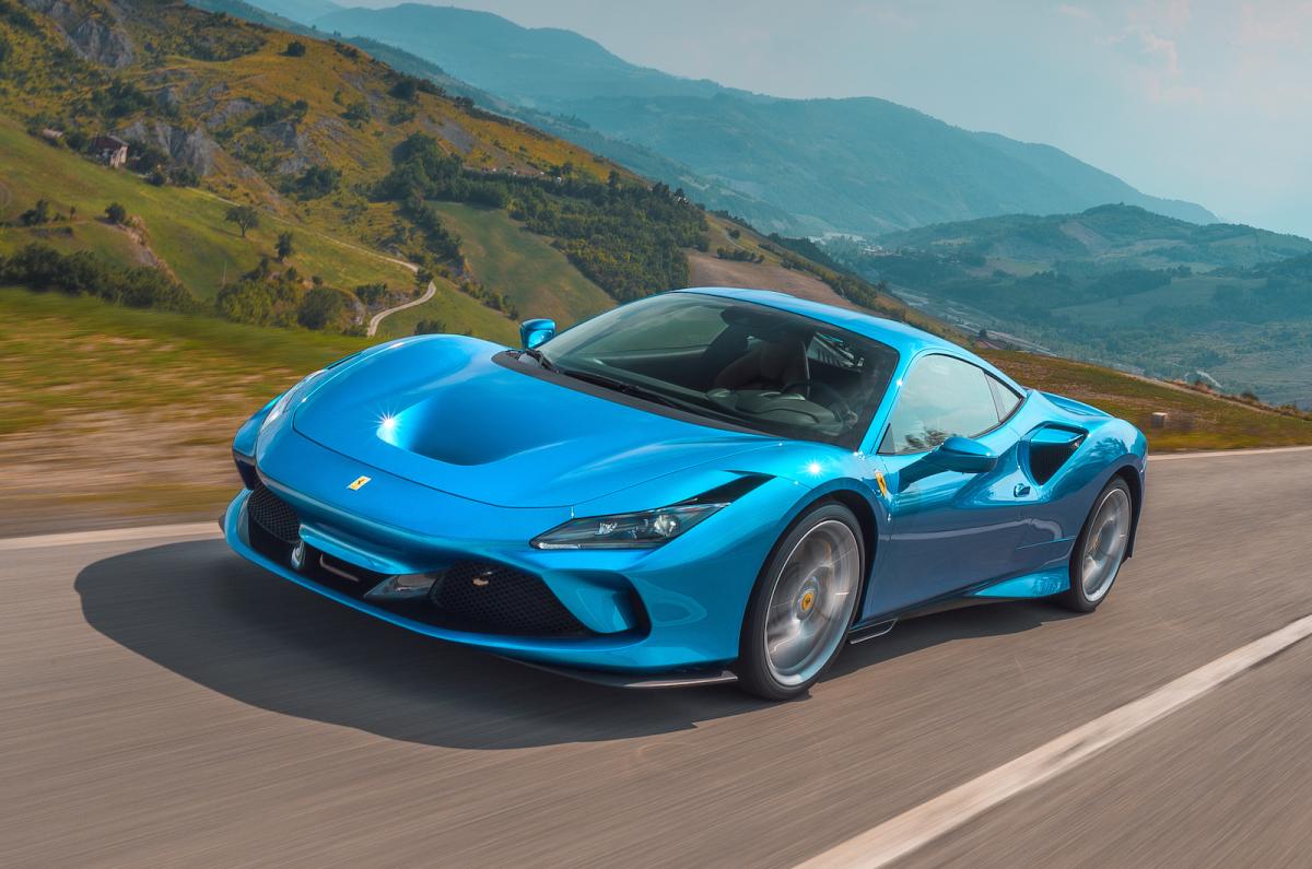 Ferrari F8 Tributo 2021 front left tracking