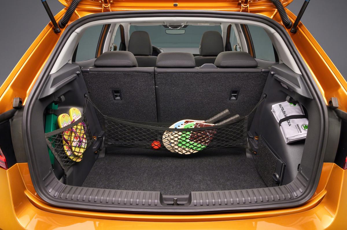 Used Skoda Fabia 2021-present open boot with Simply Clever Package cargo nets