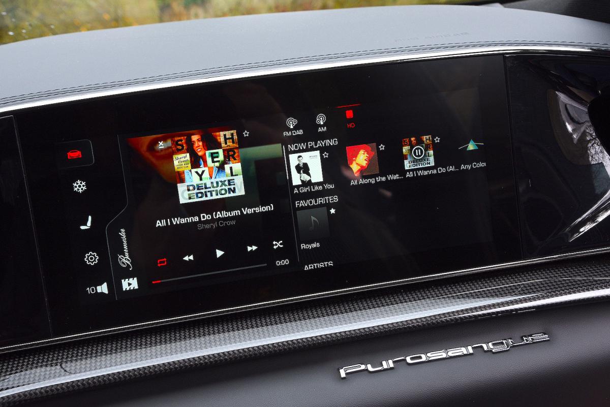 Ferrari Purosangue infotainment screen