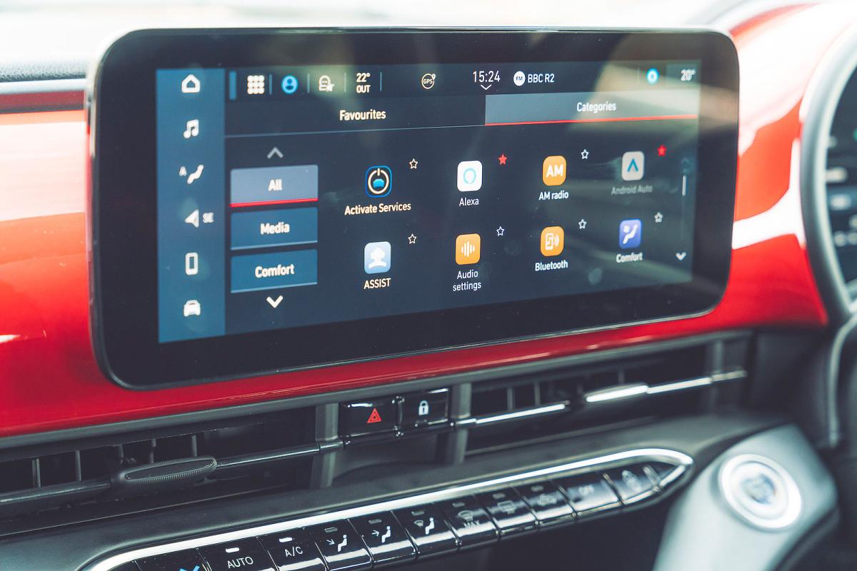 Fiat 500e infotainment touchscreen
