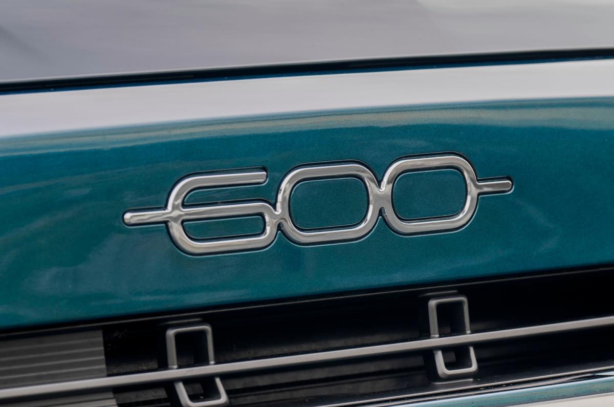 Fiat 600e badge detail