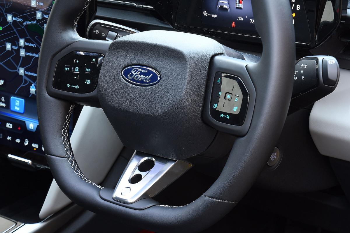 Ford Capri steering wheel detail