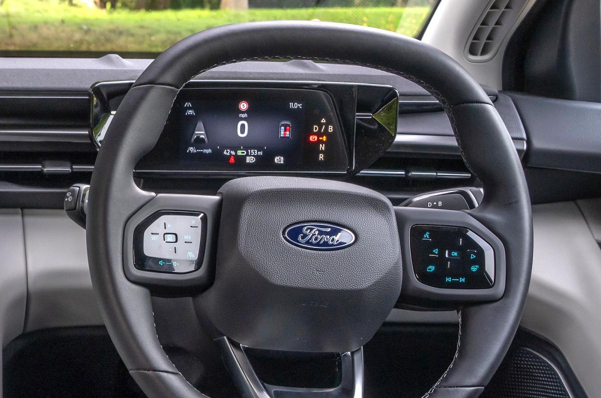 Ford Explorer steering wheel and driver display