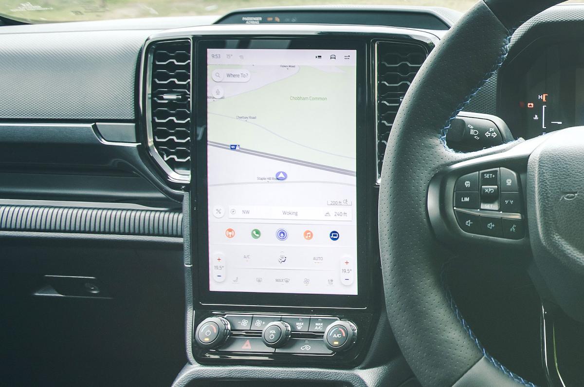 Ford Ranger infotainment touchscreen