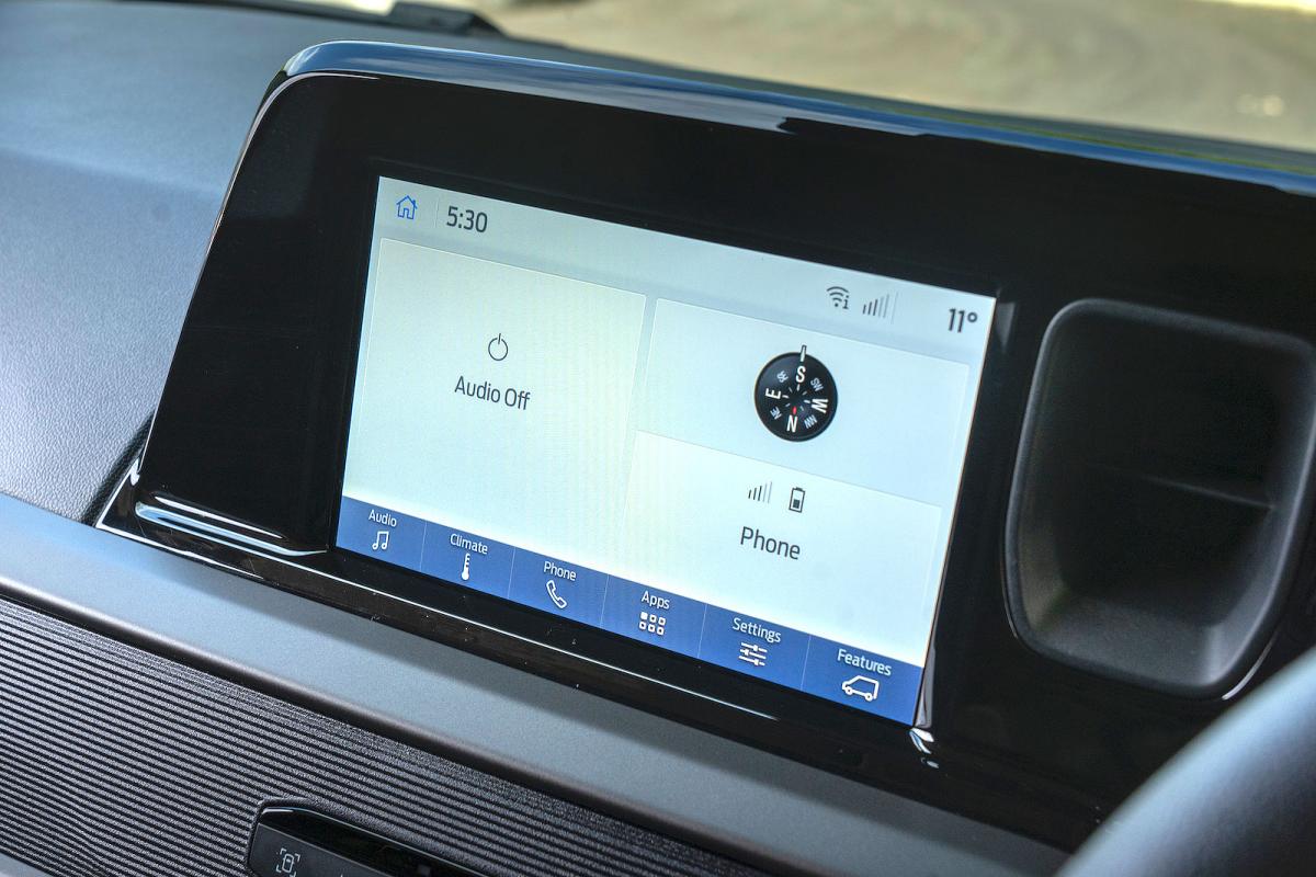 Ford Transit Courier infotainment touchscreen