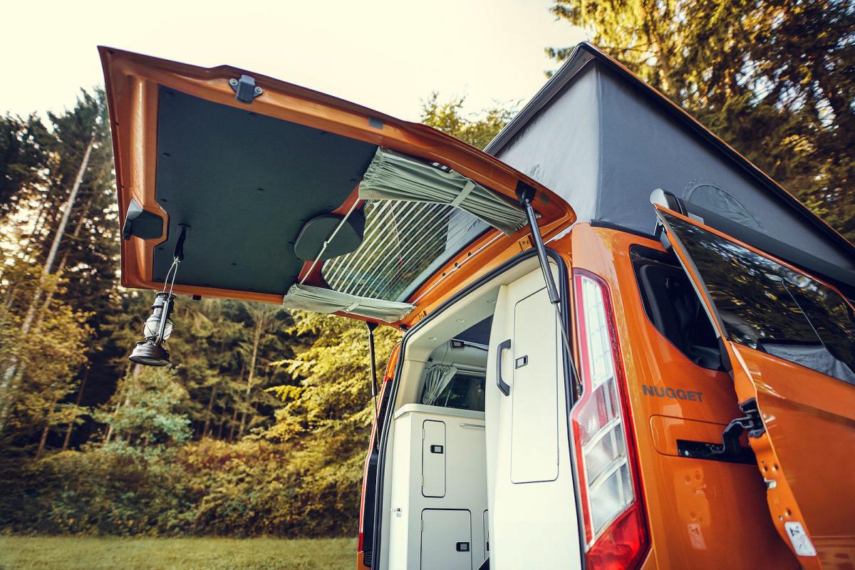 Ford Transit Custom Nugget rear door open
