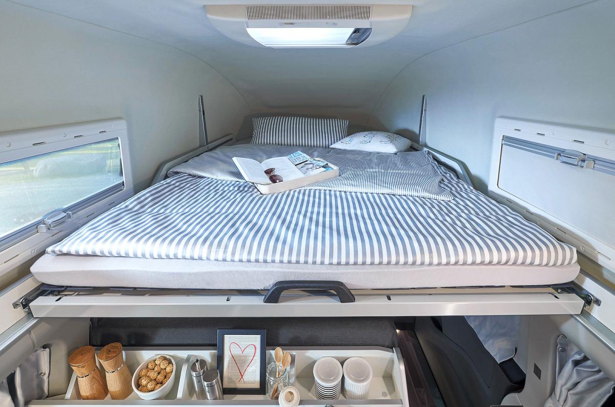 Ford Transit Custom Nugget interior bed