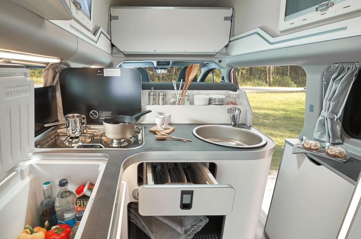 Ford Transit Custom Nugget interior kitchen