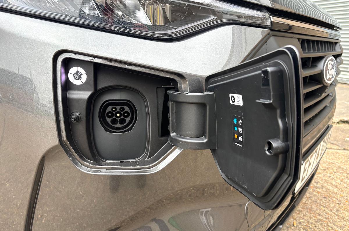 Ford Transit Custom PHEV charging socket