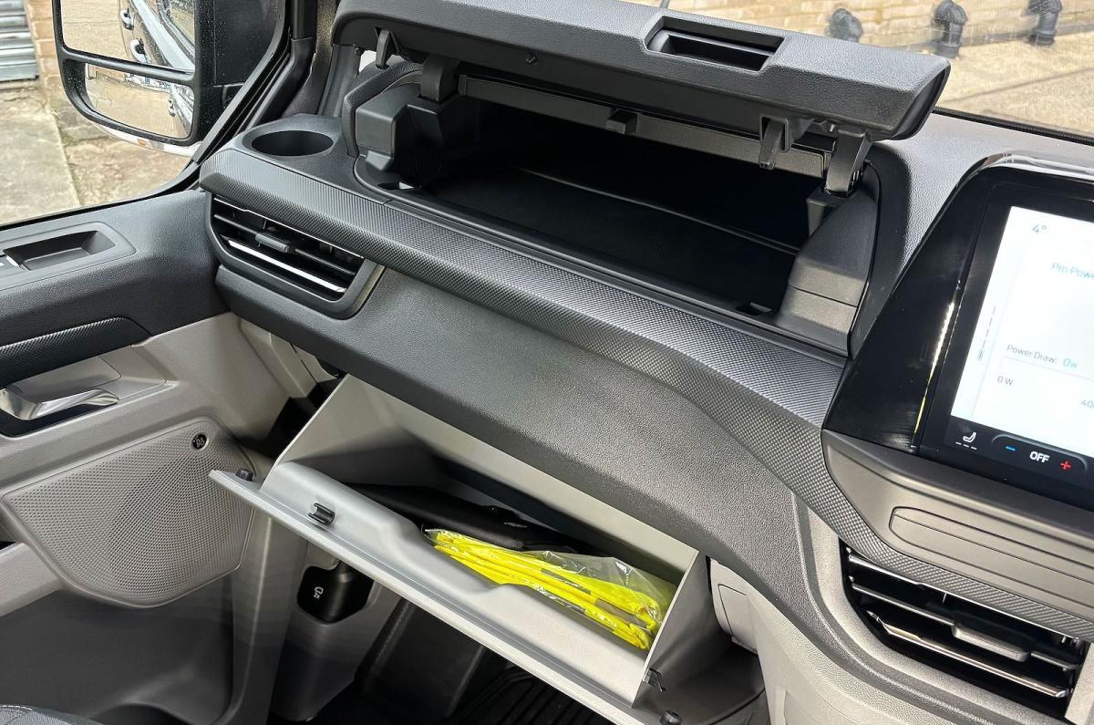 Ford Transit Custom PHEV interior storage