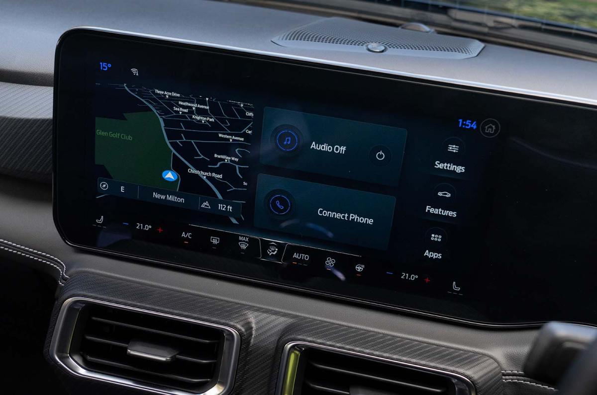 Ford Mustang GT infotainment touchscreen