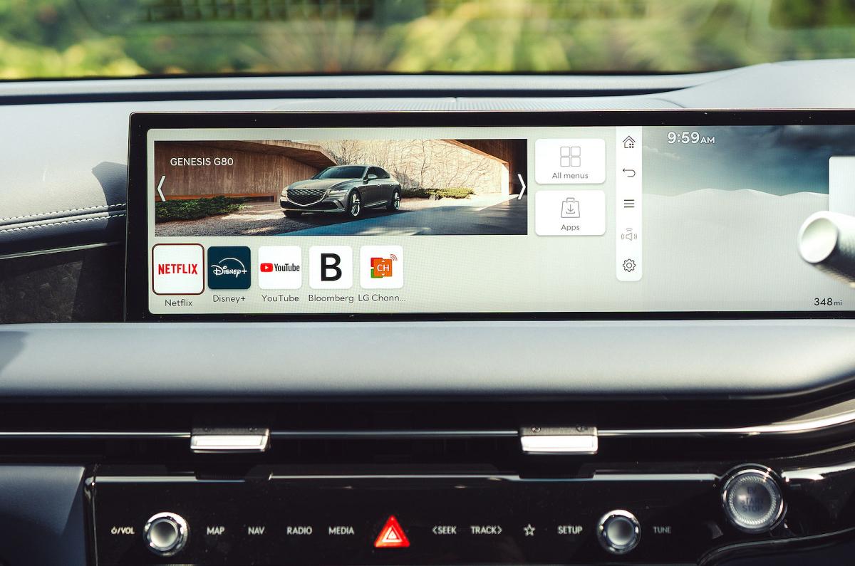 Genesis Electrified G80 infotainment touchscreen