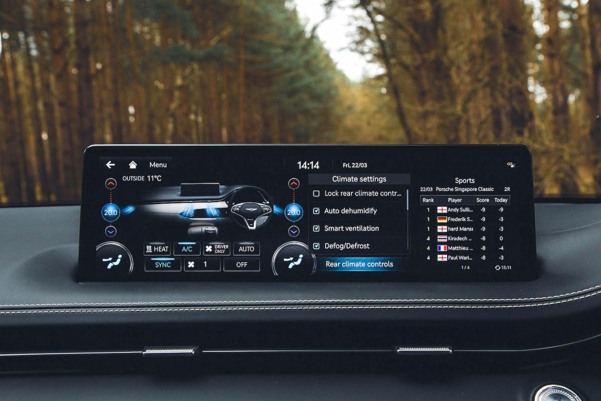 Genesis Electrified GV70 infotainment touchscreen