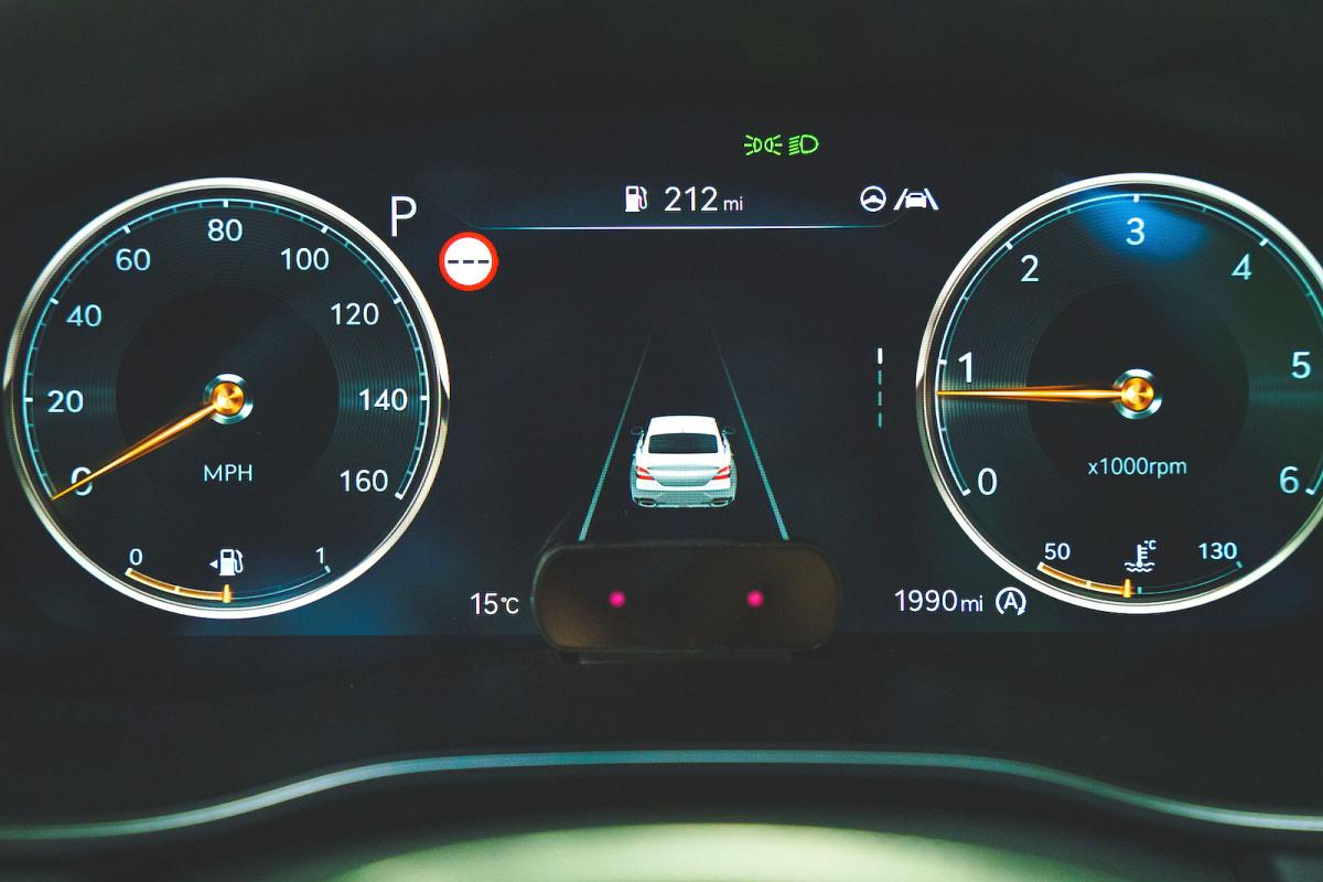 Genesis G70 interior driver display