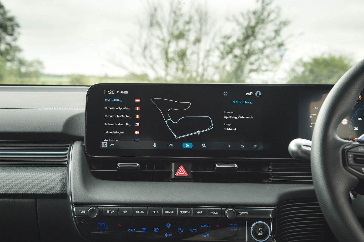 Hyundai Ioniq 5 N infotainment touchscreen