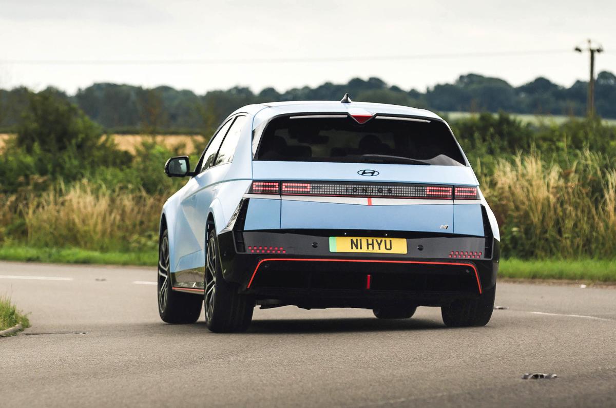 Hyundai Ioniq 5 N rear cornering