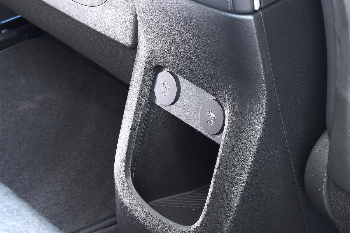 Hyundai Ioniq 5 rear interior detail