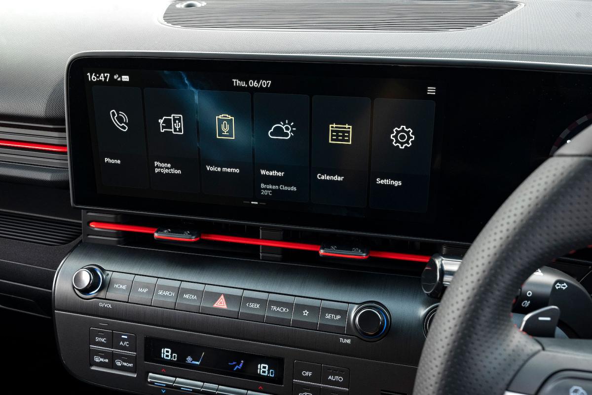 Hyundai Kona infotainment touchscreen