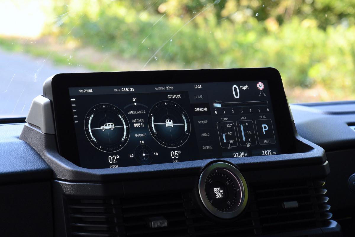 Ineos Grenadier infotainment touchscreen