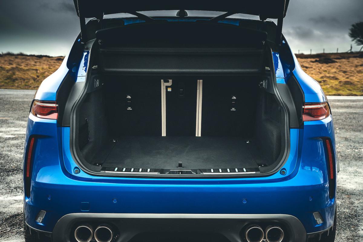 Jaguar F-Pace SVR boot open