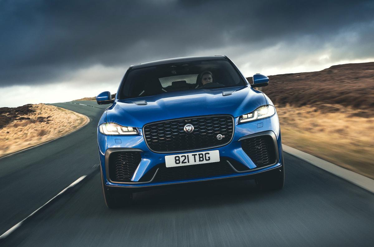 Jaguar F-Pace SVR front driving
