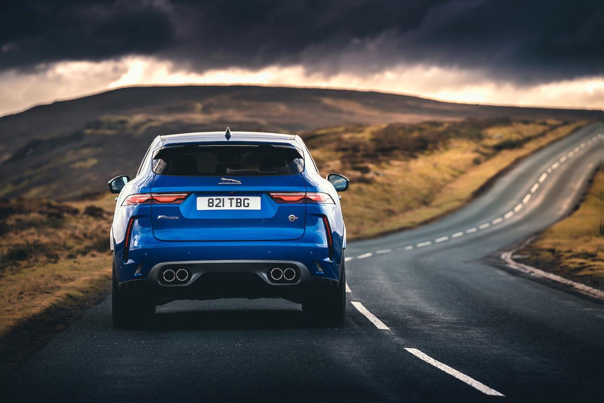 Jaguar F-Pace SVR rear driving