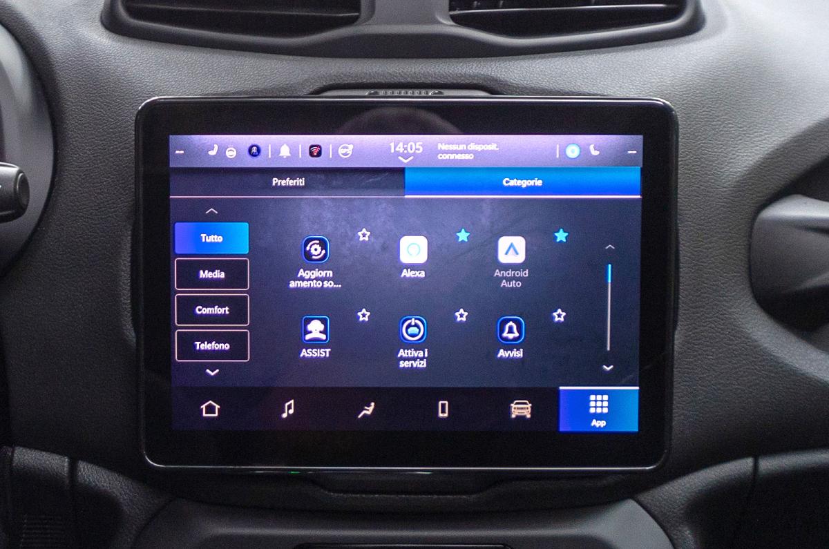 Jeep Renegade infotainment touchscreen