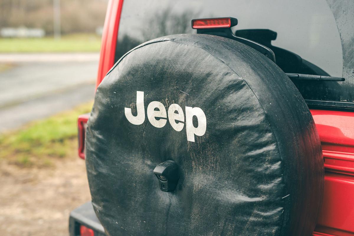 Jeep Wrangler spare wheel