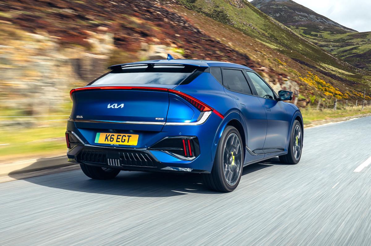Kia EV6 GT rear right driving