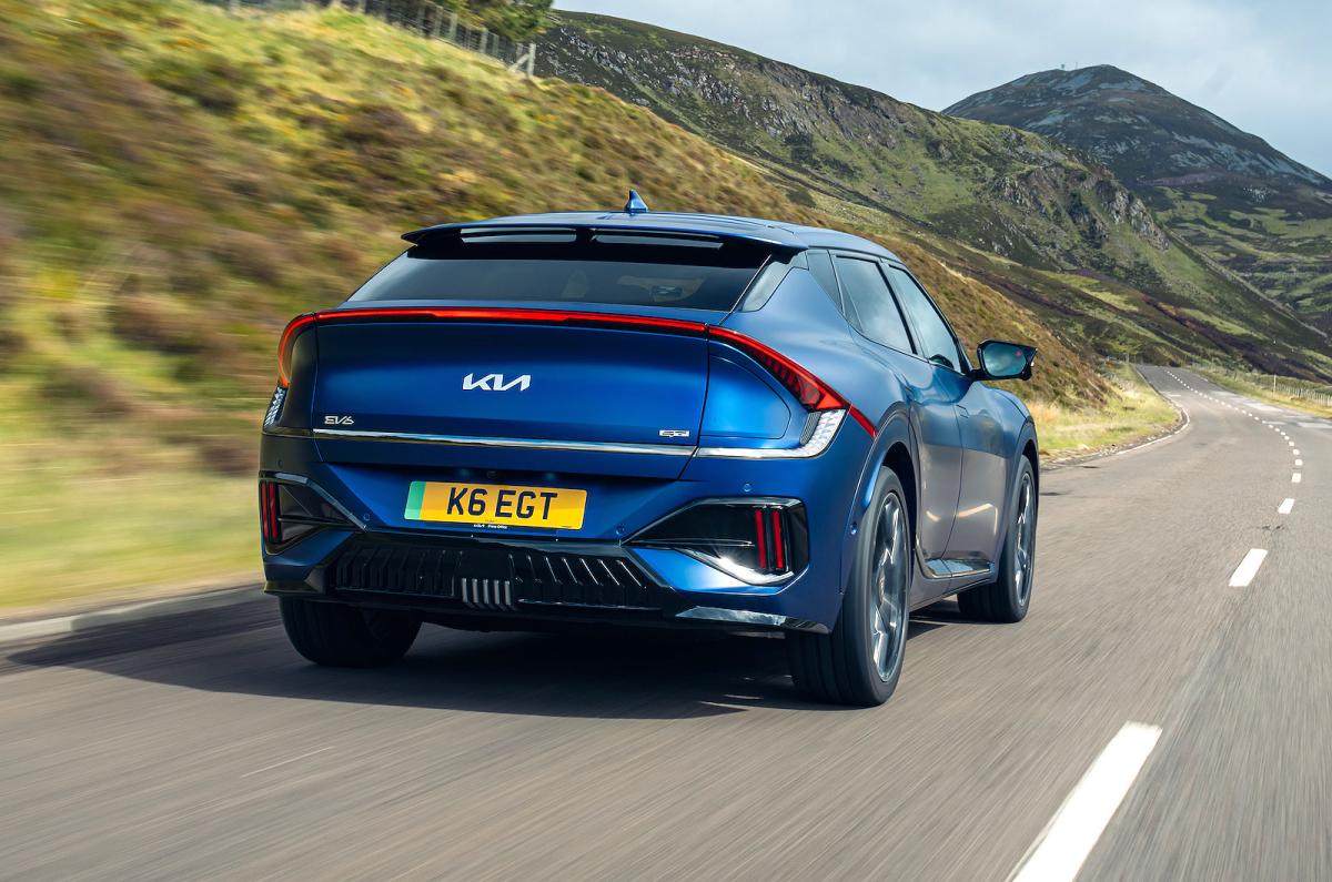 Kia EV6 GT rear right driving