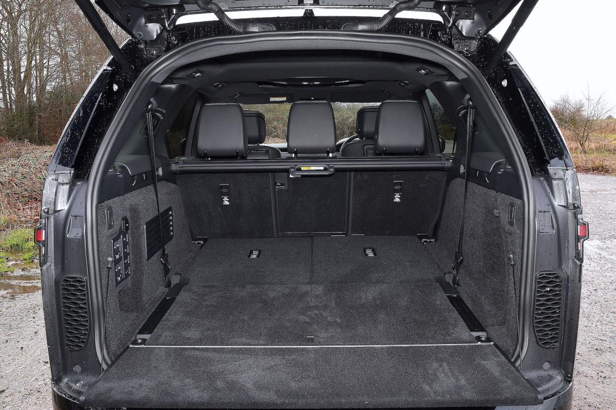 Land Rover Discovery boot open with seats down