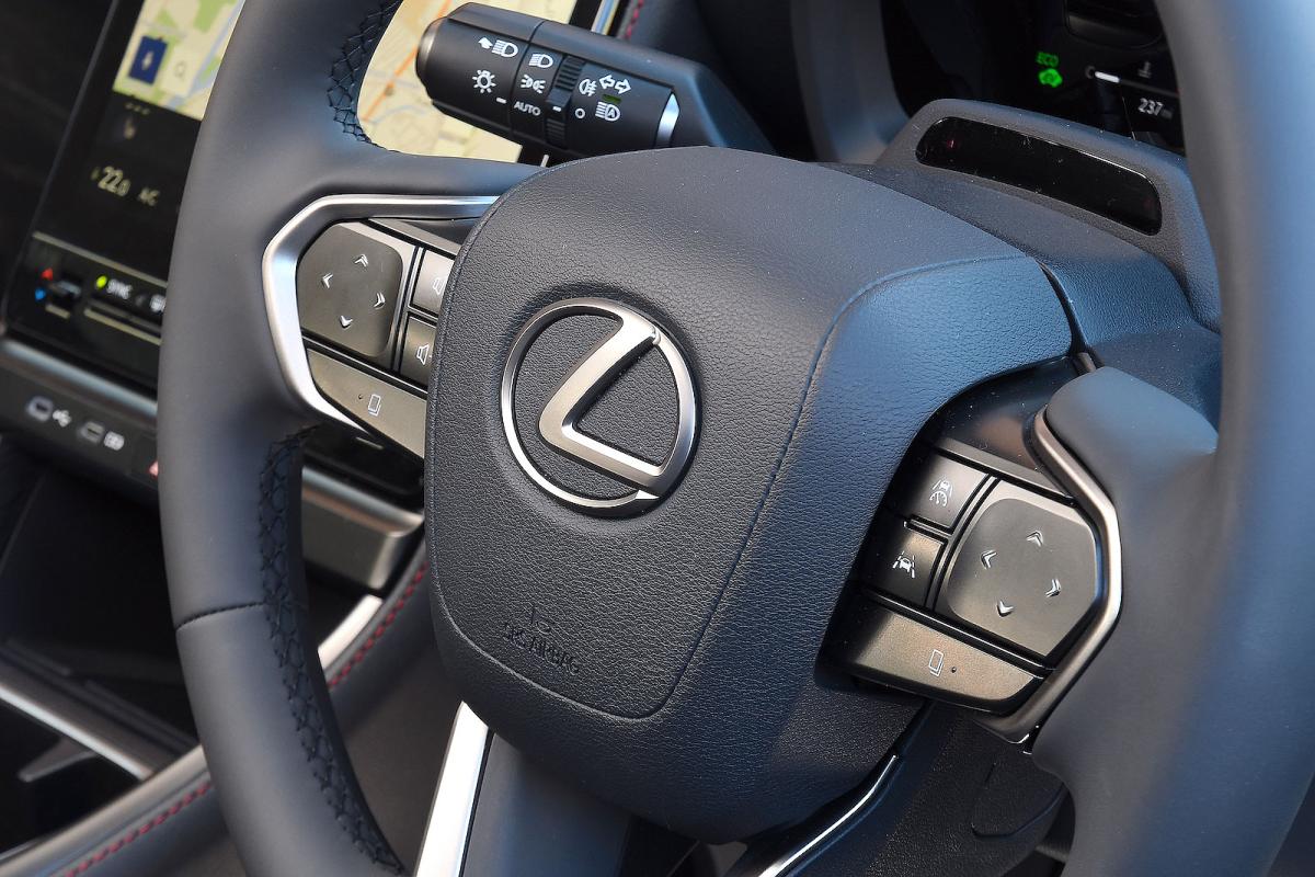 Lexus LBX interior steering wheel