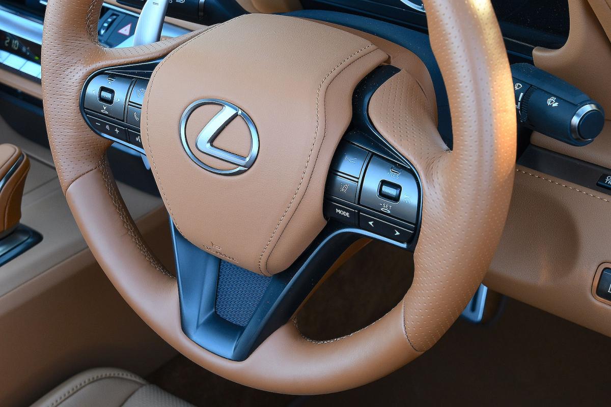 Lexus LC Convertible interior steering wheel