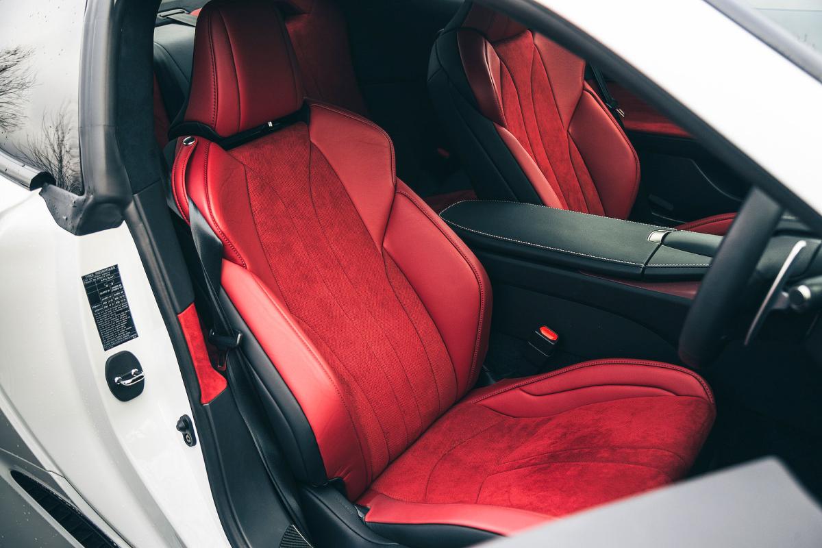 Lexus LC 500 interior front seats