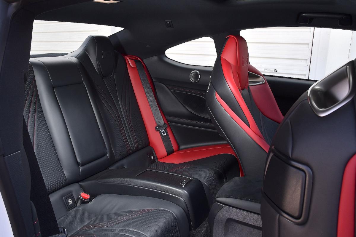 Lexus RC F interior back seats