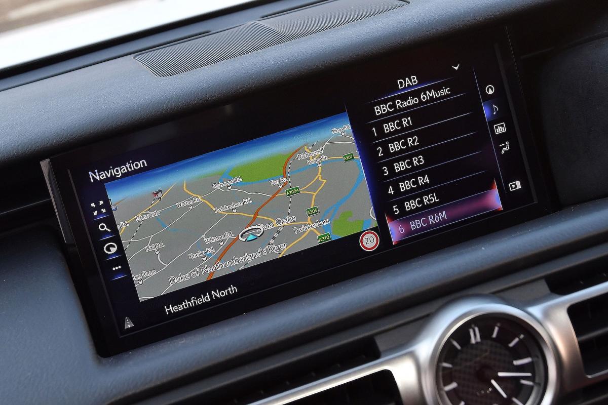 Lexus RC F interior infotainment