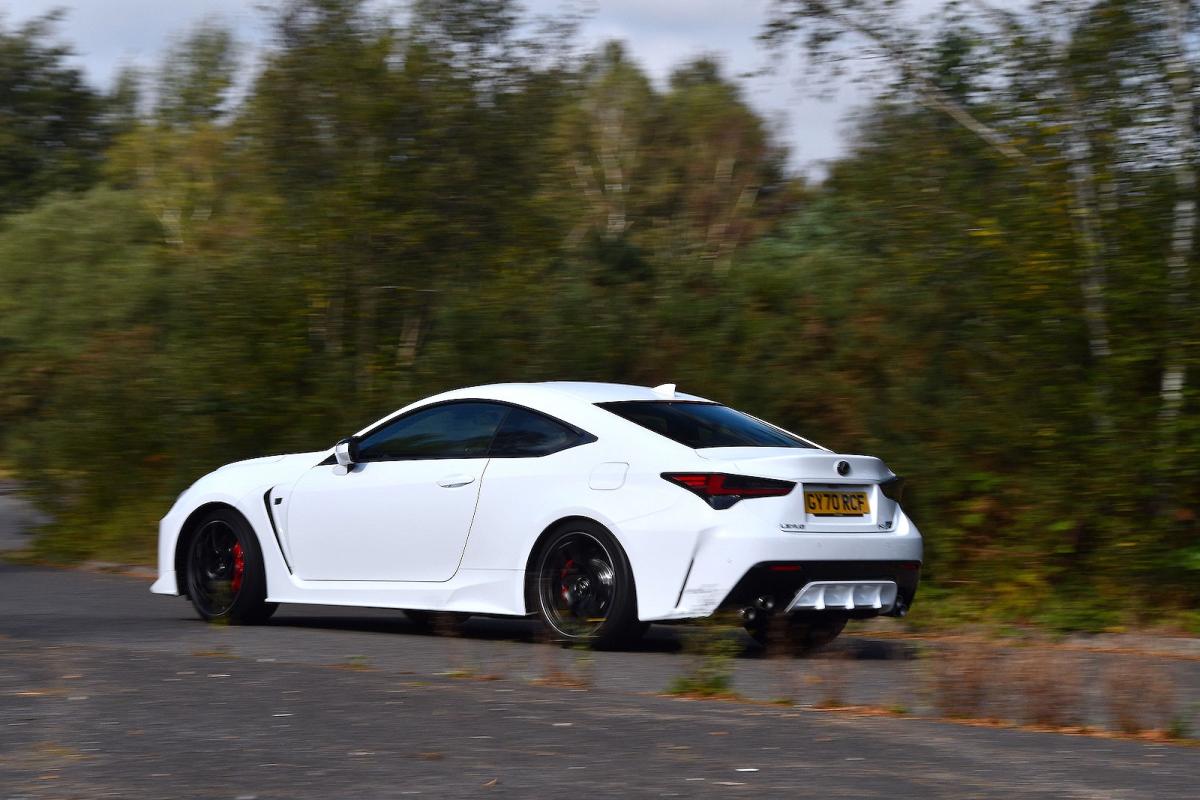 Lexus RC F rear left driving