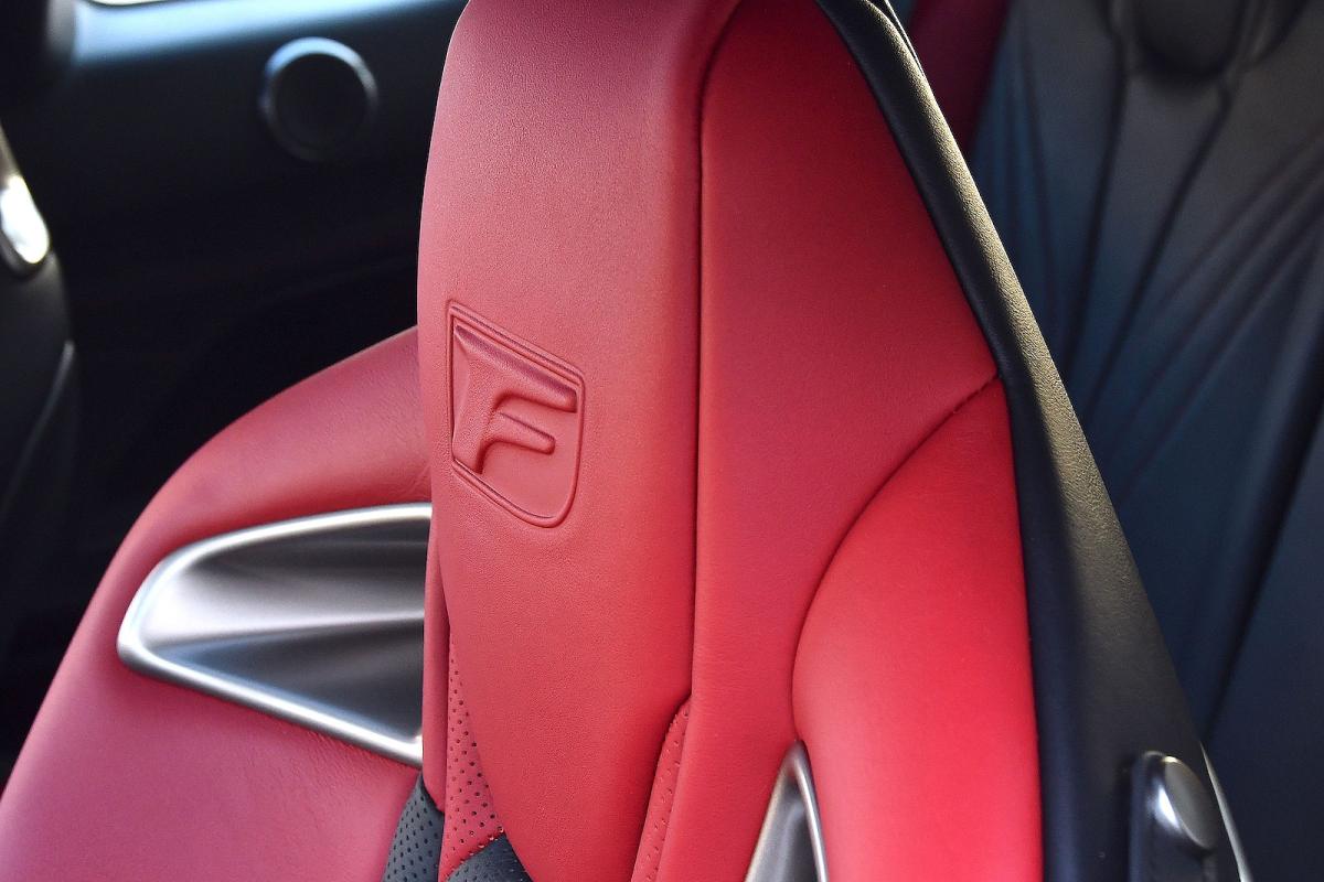 Lexus RC F interior seat detail