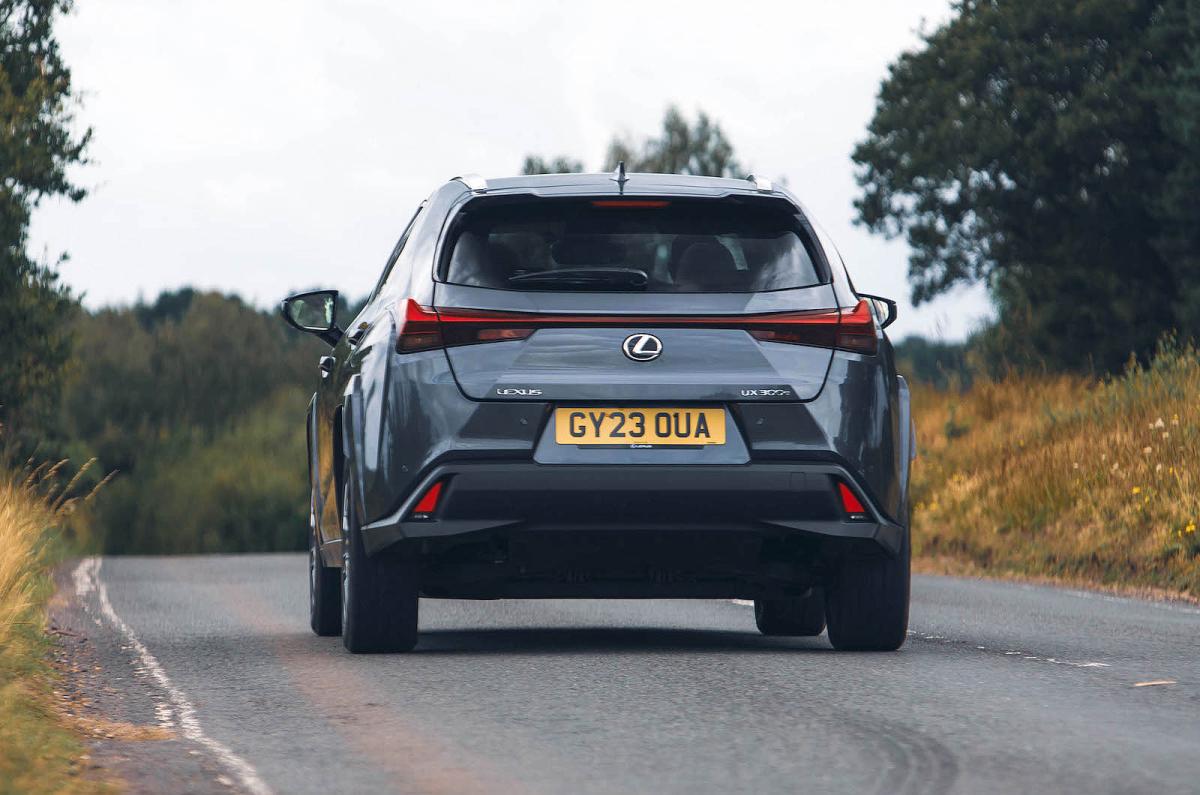 Lexus UX 300e rear driving