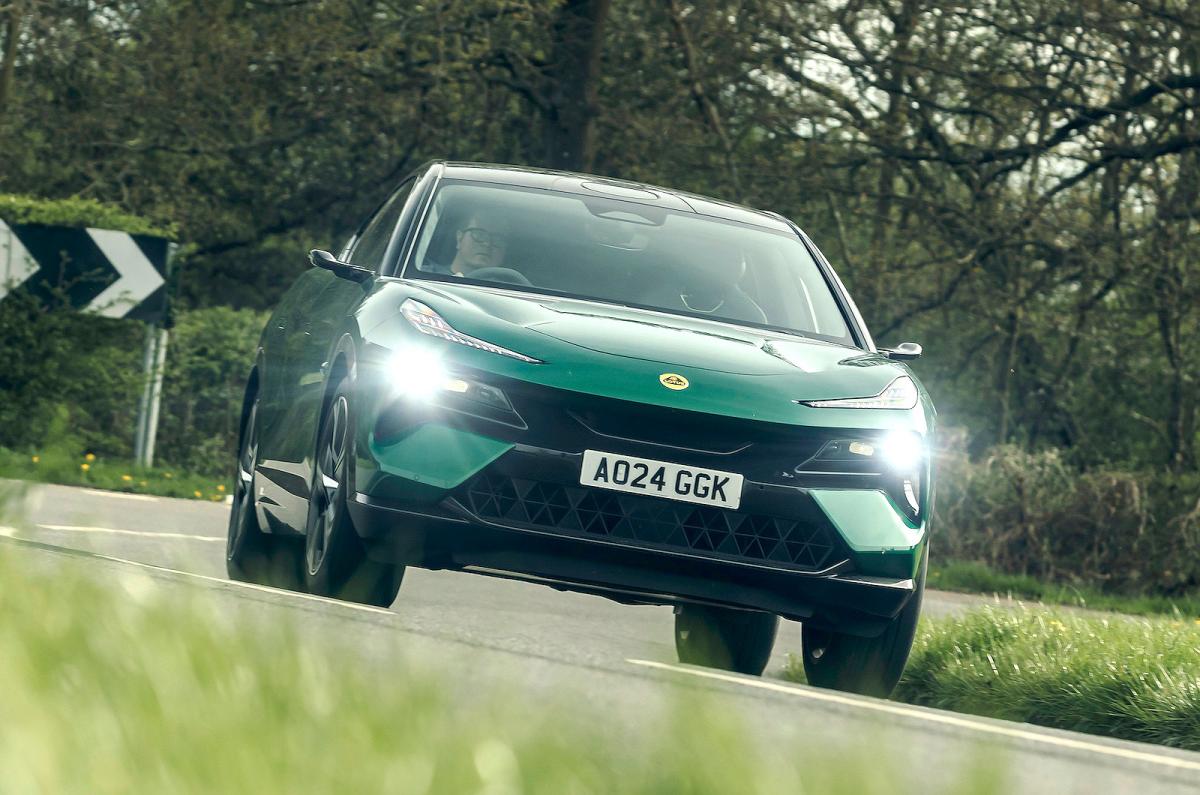 Green Lotus Eletre front cornering