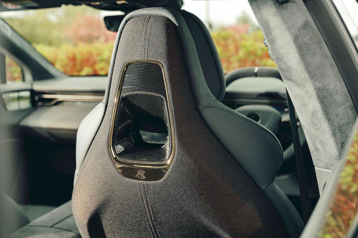 Lotus Eletre front seats detail