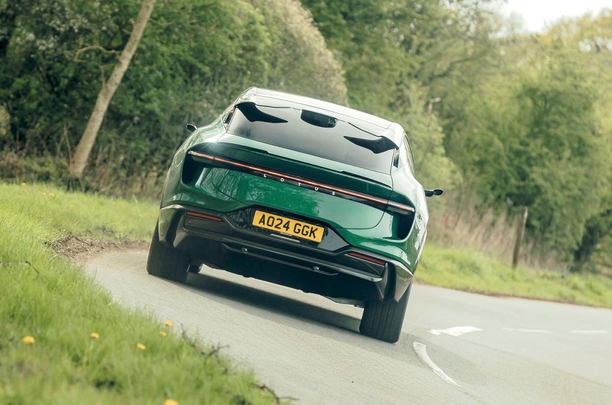 Green Lotus Eletre rear cornering