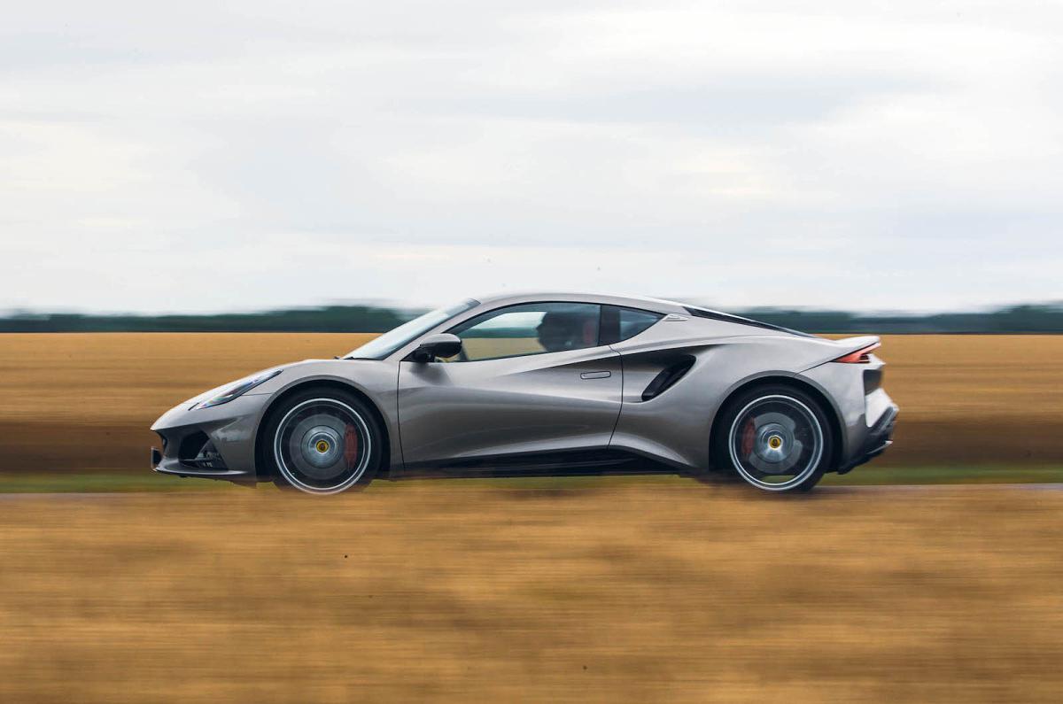 Lotus Emira left driving