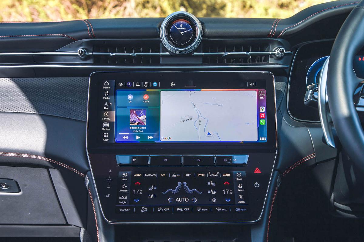 Maserati Grecale Trofeo infotainment touchscreen