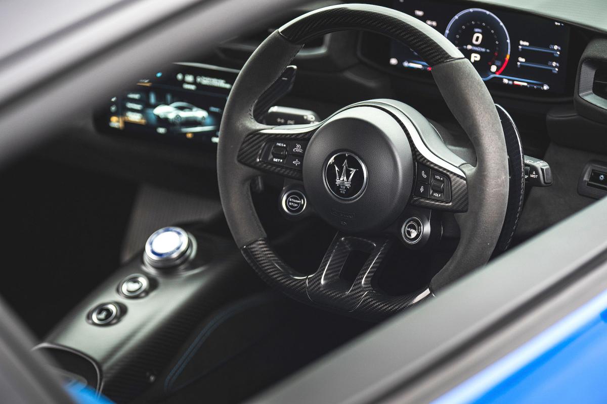 Maserati MC20 interior steering wheel