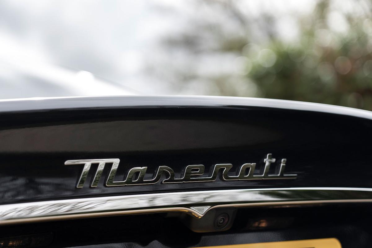 Maserati Quattroporte rear badge detail