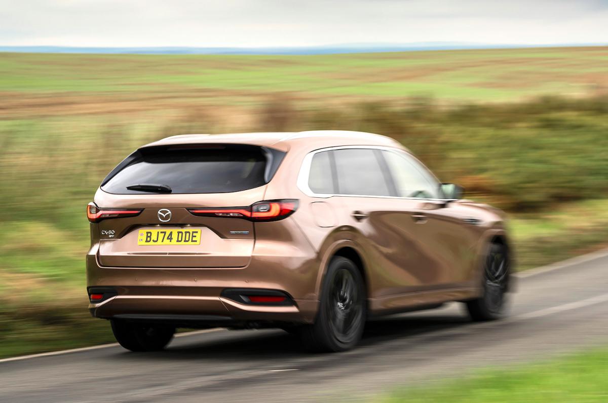 Mazda CX-80 rear right driving