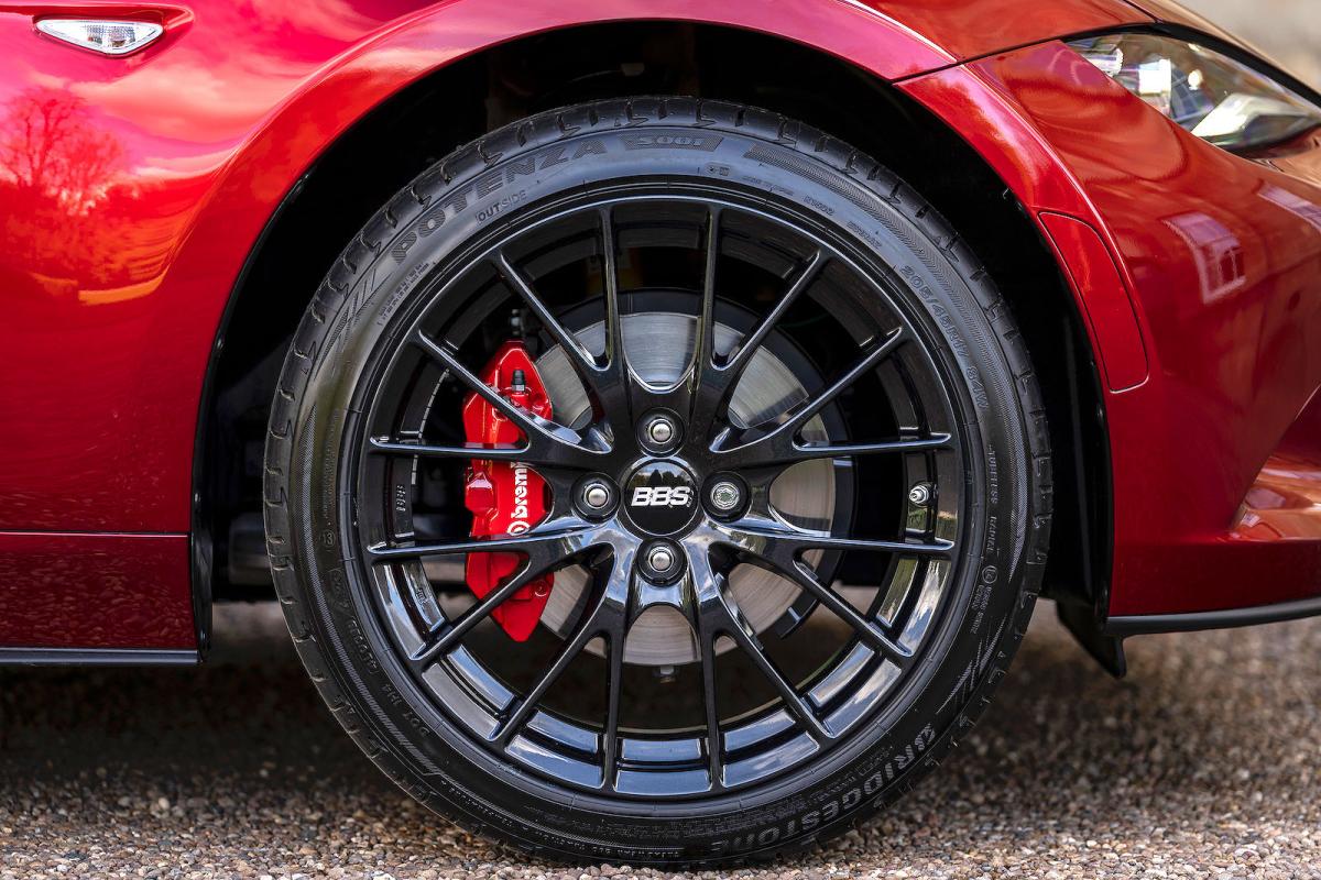 Red Mazda MX-5 Roadster alloy wheel