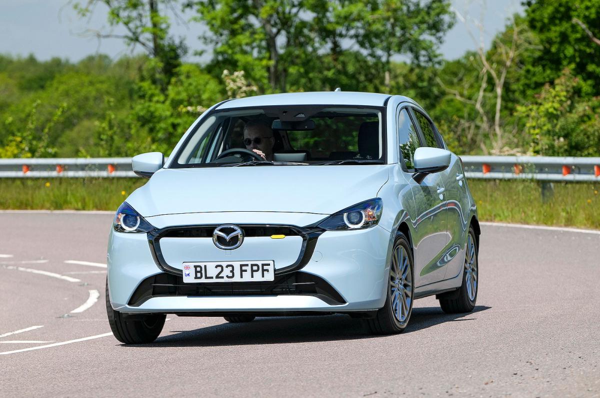 Mazda 2 front cornering
