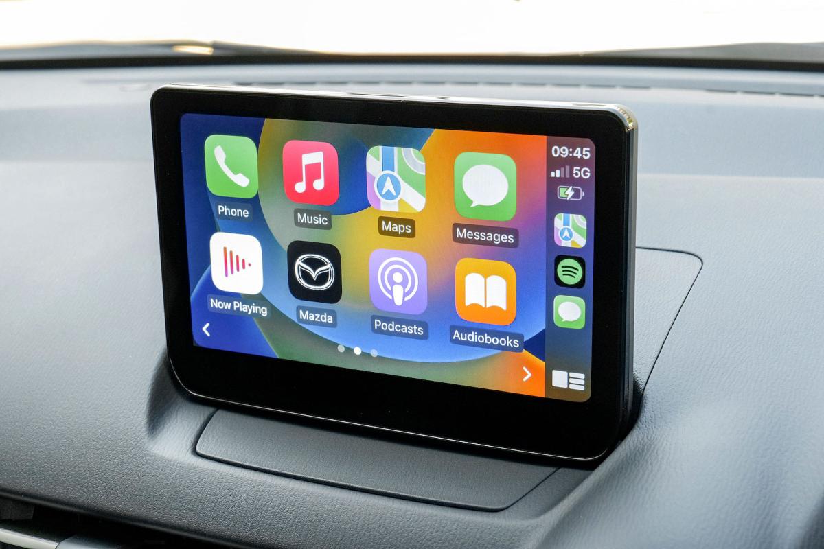 Mazda 2 infotainment touchscreen